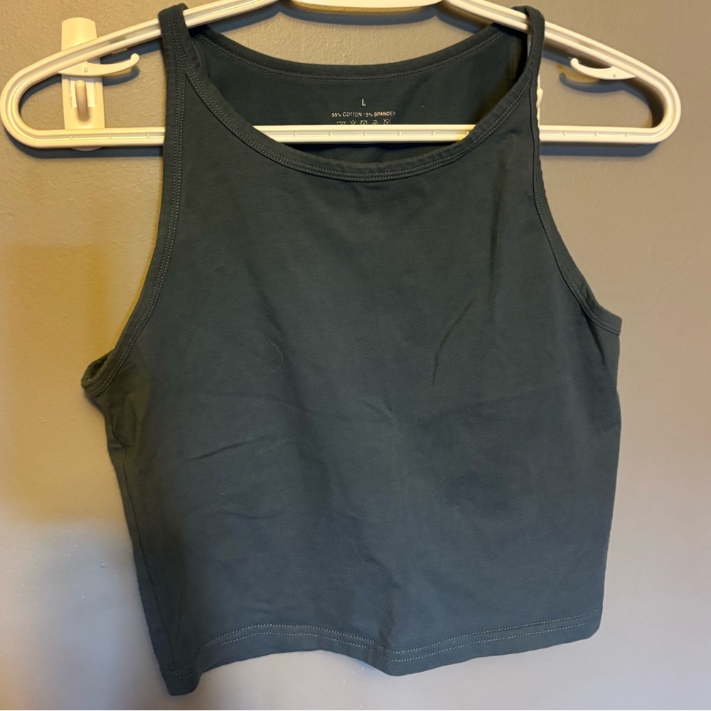 Blue/Green Cropped Tank